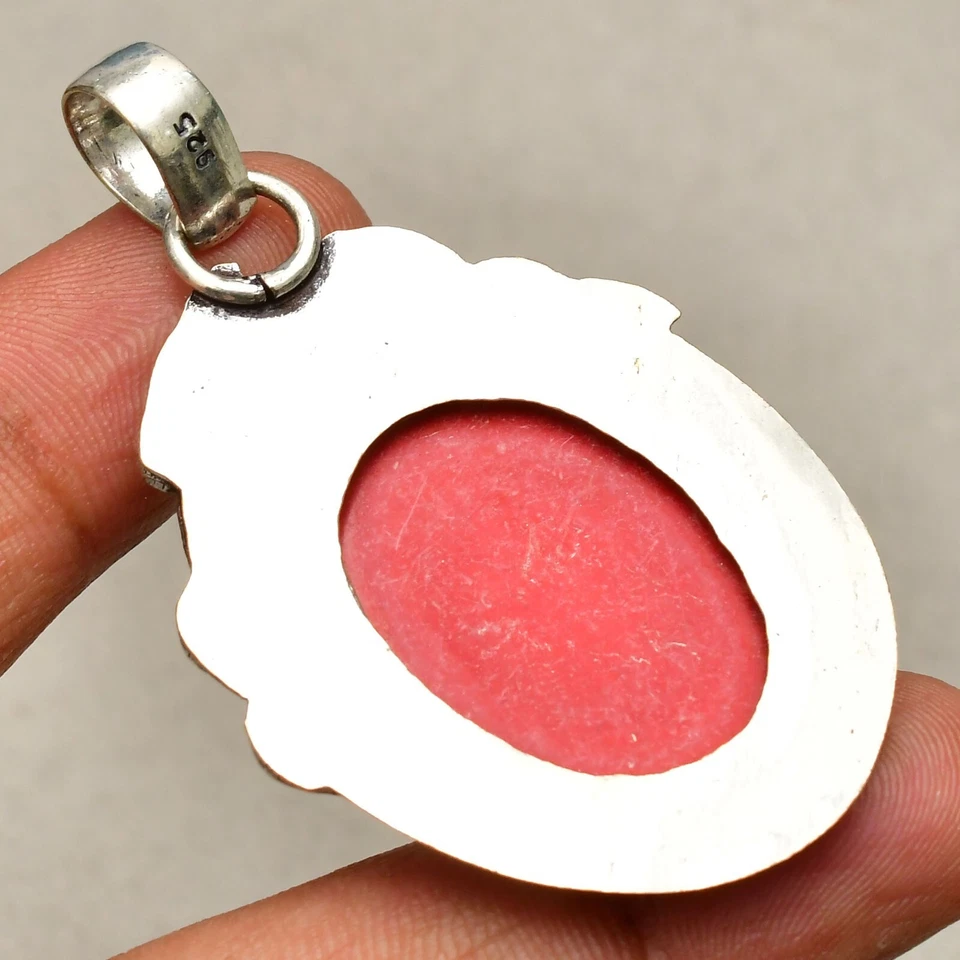 Ciondolo gioiello in argento sterling 925 fatto a mano con pietra preziosa co... - Immagine 4 di 4