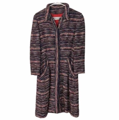 Vintage Rare 70 s Tweed Coat By  Rene West Size XS Wool Blend Unique