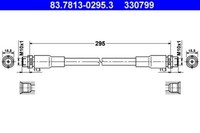 ATE 83.7813-0295.3 Bremsschlauch FüR Audi Skoda VW