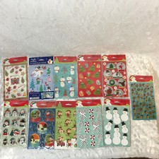 You Choose- Christmas Holiday Snowman Santa Sticker Sheets Snowflakes Sticker