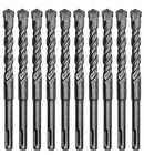 10Pcs 9/16"x6" SDS Plus Rotary Hammer Drill Bit Carbide Tip for Masonry Concrete