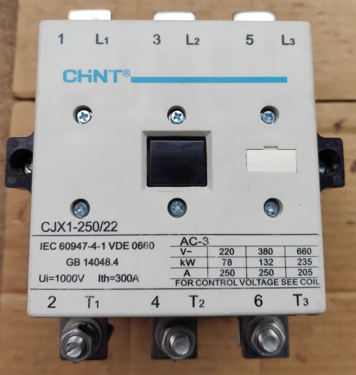 CHNT CJX1 Series AC Contactor CJX1-250/22 AC24V 36V 110V 220V 380V