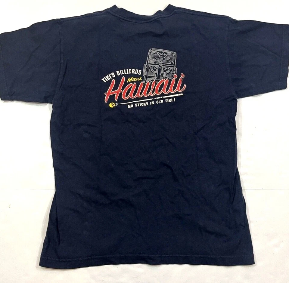 Camiseta De Colección Y2k Aeropostale Tiki's Billar Maui Hawaii Doble Cara L Foto 2 de 4