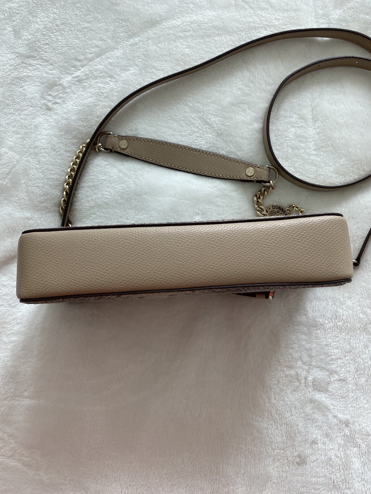 DKNY Faux Python Snakeskin Crossbody Convertible … - image 3