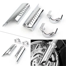 Lower Fork Leg Deflectors Chrome for Harley Heritage Softail Classic FLSTC FLSTN