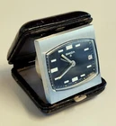 ANTIQUE Swiza 8 days 70s TRAVEL CLOCK vintage OLD ALARM CLOCK