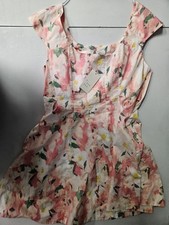 Women's Corset Woven Mini A-Line Dress 8 A New Day Pink Floral
