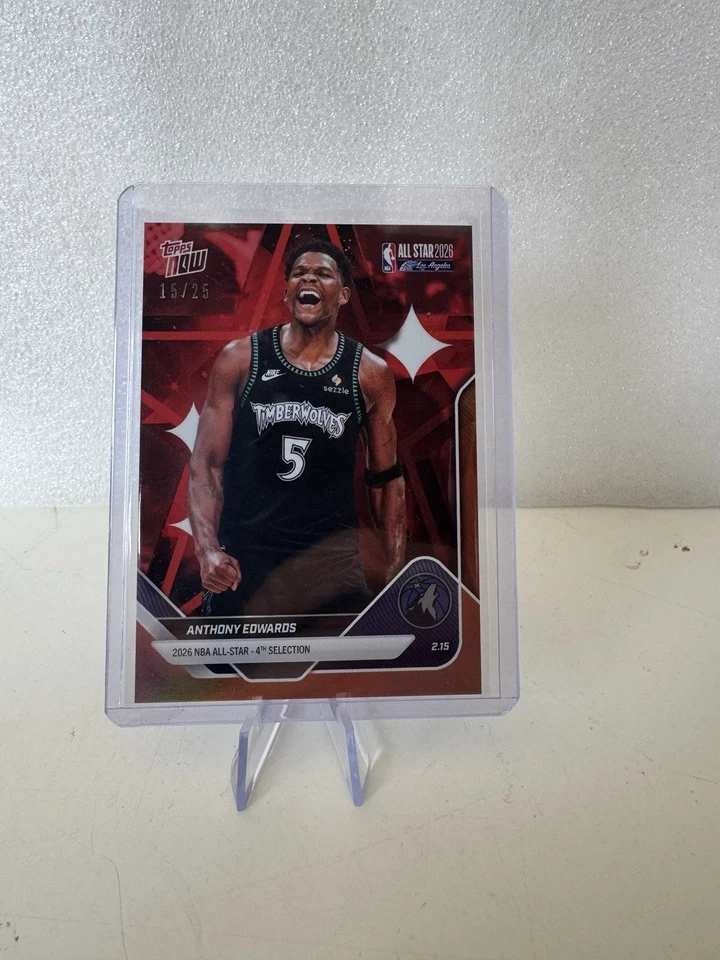 2026 Topps Now Anthony Edwards 2026 NBA All Star Game /25 - Bild 1 von 2