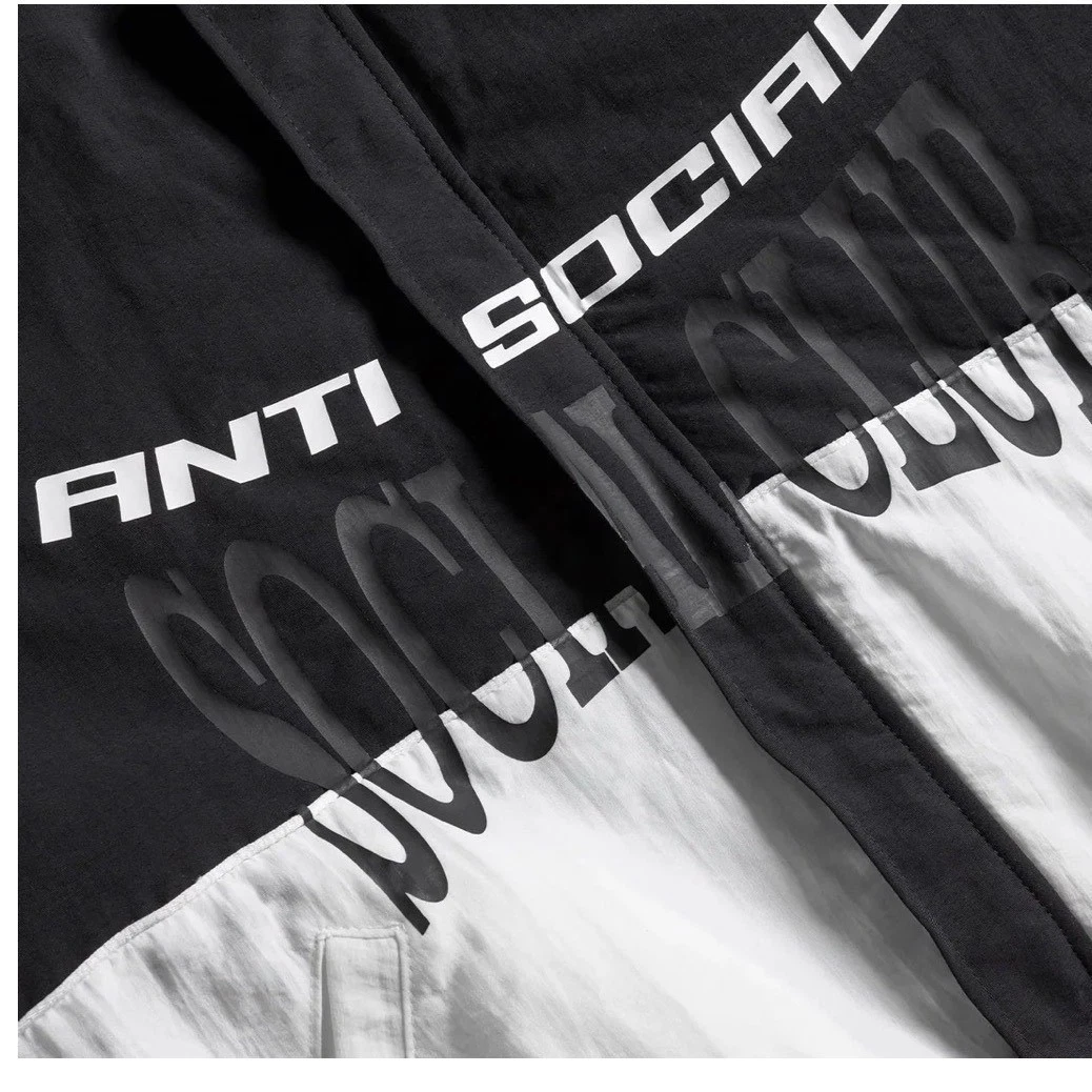 Anti Social Social Club Motorcycle Puffer Mens L Black White New in bag image 7