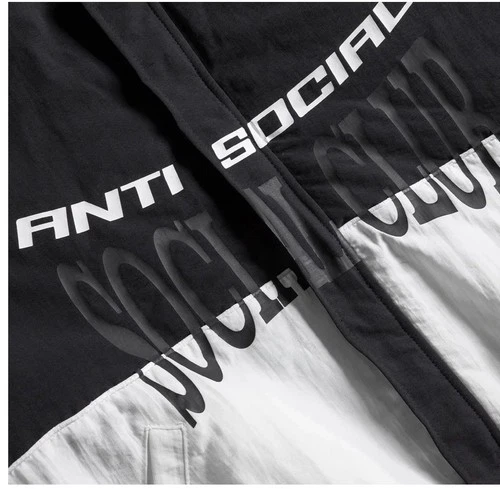 Anti Social Social Club Motorcycle Puffer Mens L Black White New in bag image 7