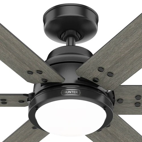60" Hunter Gravity Matte Black LED Smart Ceiling Fan - Picture 4 of 6