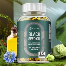 Black Seed Oil 1000mg- Anti-inflammatory,Support for Joint,Hair, and Skin Health