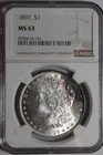 1897 Morgan Silver Dollar MS63 NGC #101