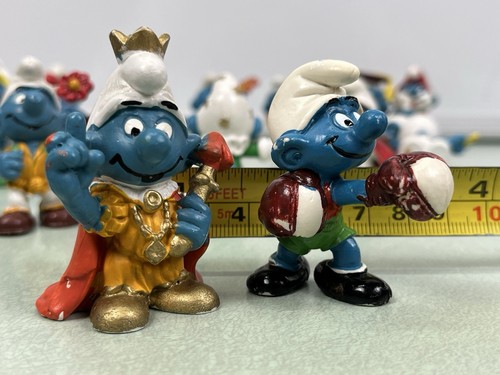 Vintage Smurf Lot PVC Figures Peyo Germany 60s 70s 80s RARE Schleigh Hong Kong - Picture 15 of 20