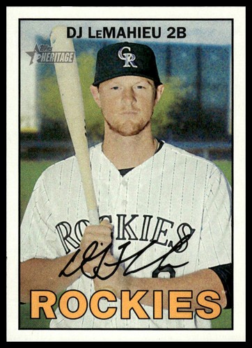 2016 Topps Heritage DJ LeMahieu #419 card