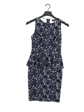 Warehouse Bodycon Midi Dress UK6 in Blue