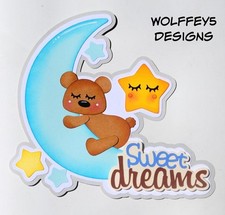 CRAFTECAFE DREAMS SLEEP BABT TITLE premade paper piecing scrapbook DIECUT PIECE