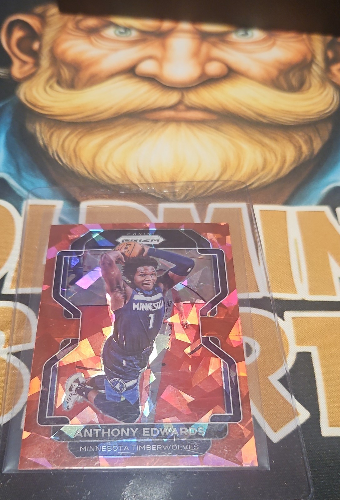 2021-22 Panini Prizm - Anthony Edwards #37 Red Ice Prizm