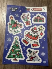 Christmas Mini Sticker Sheet Style 1 Christmas Trees Santas Reindeer