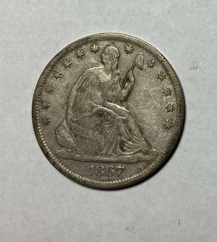 1867-S Seated Liberty Half Dollar Original VF++