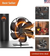 Ventilatore Oscillante per Stufa a Legna: Ventilatore per Camino con Stufa a Legna Termomete Magnetico...