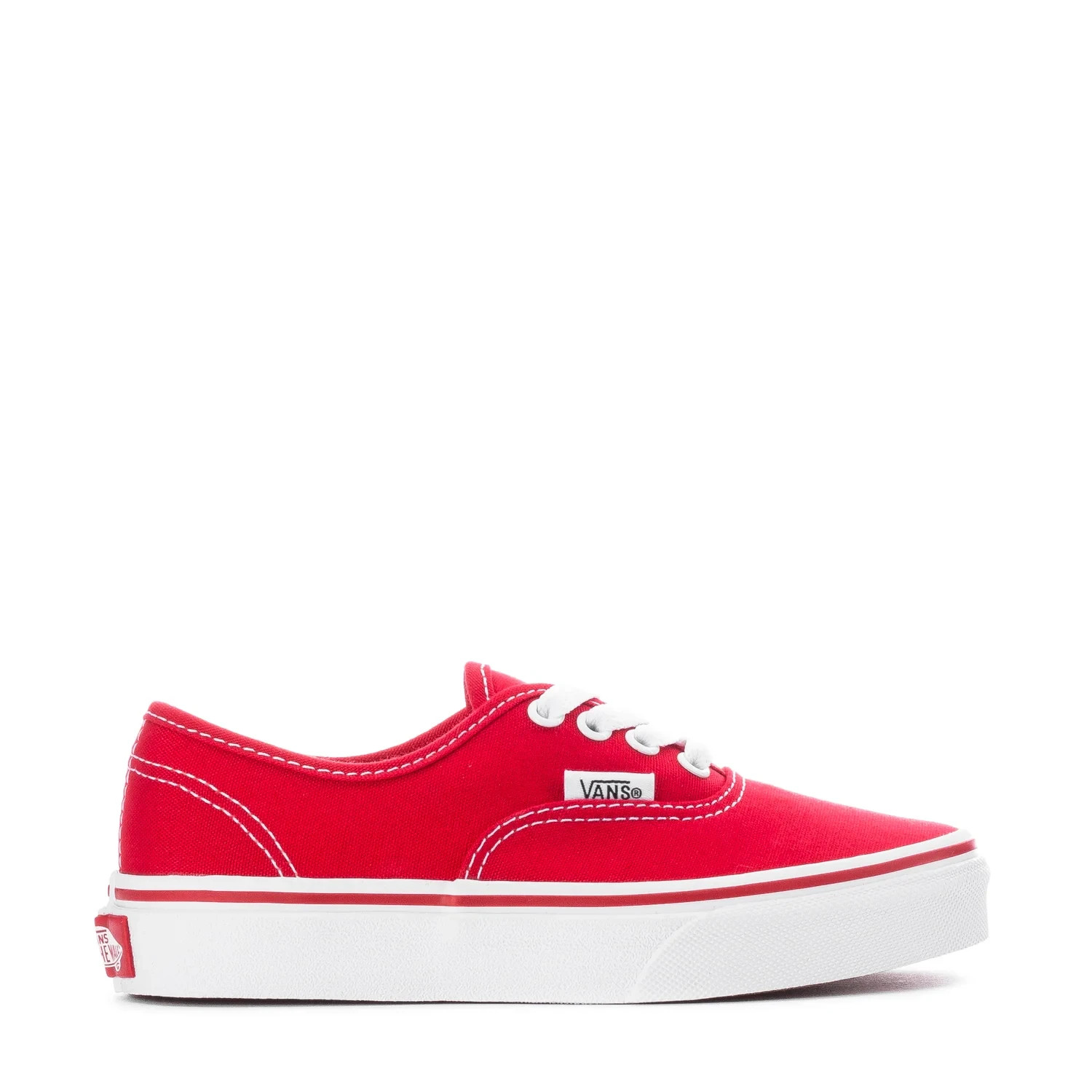 VANS Authentic Kids Red/ True White Sneakers Skate Shoes Can