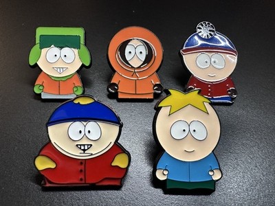 5 x South Park Enamel Pin Badge Eric Kenny Kyle Stan Metal Brooch Animated TV