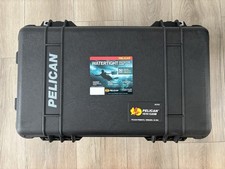 Pelican 1510 Water Tight Carry On Black Case With Yellow Padded Dividers - New