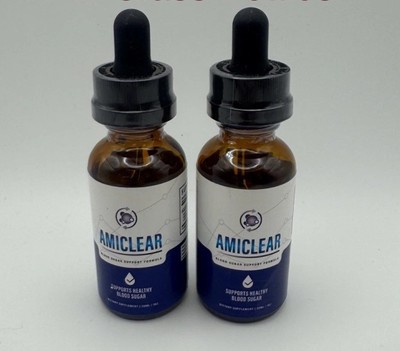 2X Amiclear Blood Sugar Support Drops (2 fl oz) For Healthy Blood Sugar **READ**