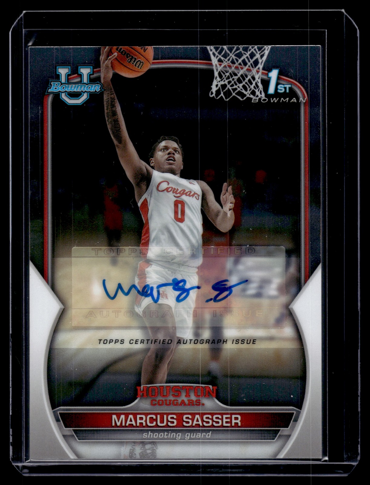 Marcus Sasser 2022-23 Bowman University Chrome Autograph Auto Card #93