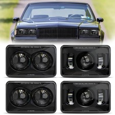 Besure 4X6 Led Headlights Hi/Lo Beam Compatible Peterbilt 379 Kenworth T800