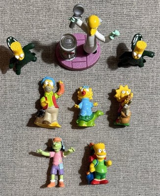 RARE VINTAGE 1990 The Simpson PVC Toy Figures LOT Burger King Bart Lisa Maggie