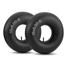 2 Pack Inner Tubes,Heavy Duty 15x600-6 Inner Tube with TR-13 Straight 15x6.00-6