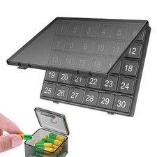 Monthly Weekly Pill Box 30 Day Compartment Tablet Organizer Medicine Storage Box