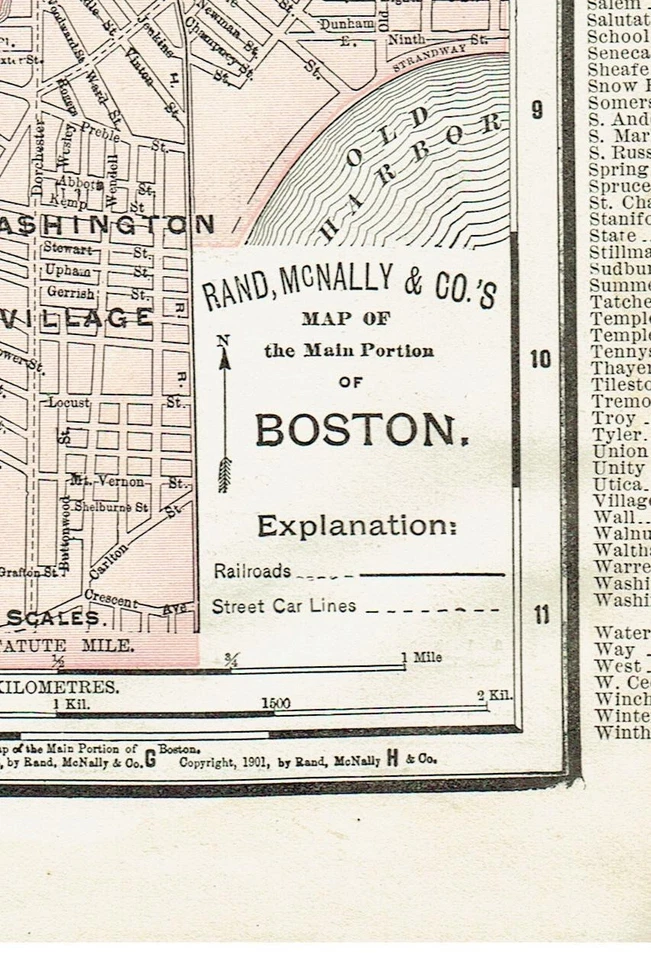 Dated 1902 Antique Color Maps of Boston and Rhode Island - Image 3 of 4