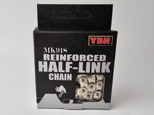 YBN REINFORCED Chain 1/2x1/8x 102-HalfLink 1-Speed Freestyle Bike Cruiser CHROME