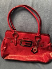 Guess ostrich-embossed faux leather shoulder bag