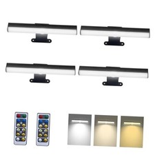 4pcs Battery Operated Picture Light with 3 Lighting Color,Painting 4PACK Black