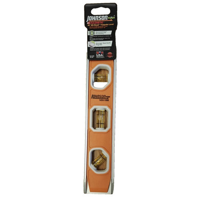 Johnson Level Magnetic Torpedo Leve 10 Inch (3 Vials) Aluminum Frame - EZ-Read