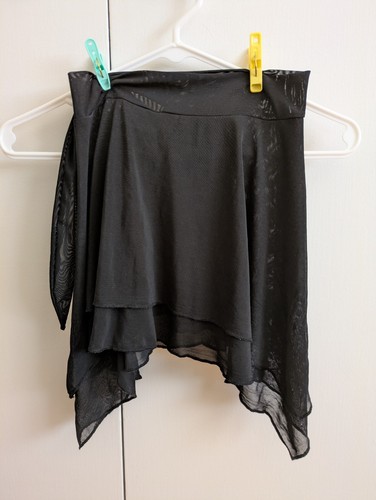 Ballet Dance Wrap Skirt in Black slightly stretchy