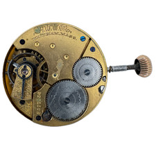 Antique 16s 1898 Waltham 7J Mechanical Hunter Pocket Watch Movement Bond St. USA