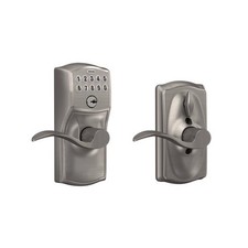 Schlage Satin Nickel Steel Electronic Keypad Entry Lock Grade 2 Lever