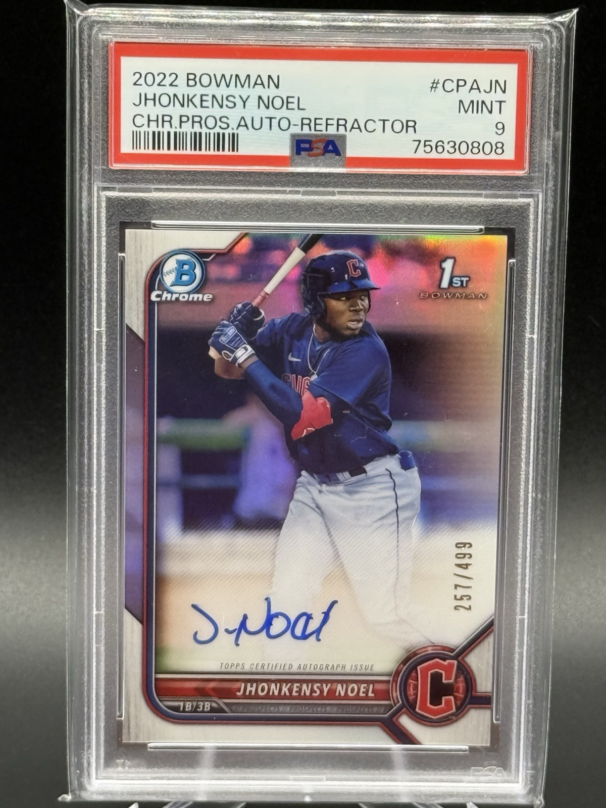 2022 Bowman Chrome JHONKENSY NOEL Bowman 1st Auto Refractor /499 PSA 9