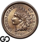 1862 Indian Head Cent Penny, Sharply Struck & Lustrous Gem BU++ Tough Date!