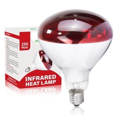 250W Infrared Heat Lamp for Chicken, Red Heat Light Bulb R125 1 Pack, Heat La...