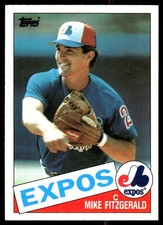 Mike Fitzgerald 1985 Topps Traded #34T Expos MLB READ FREE SHIPPING AutographDen