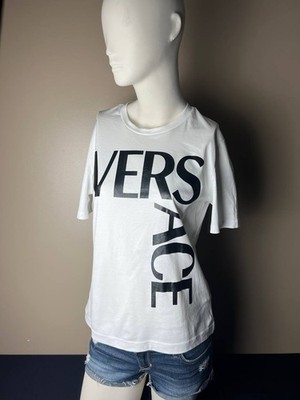   Versace T-Shirt White Logo Tee | Designer Luxury Streetwear Top | Premium