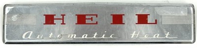 Vintage HEIL Automatic Heat Meat Emblem - 12''x 2.5''