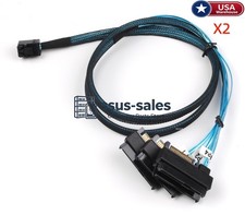 X2 1M SFF8643 to 4x SFF8482 SAS 3.0 Cable SAS RAID 2.5" hard drive backplanes