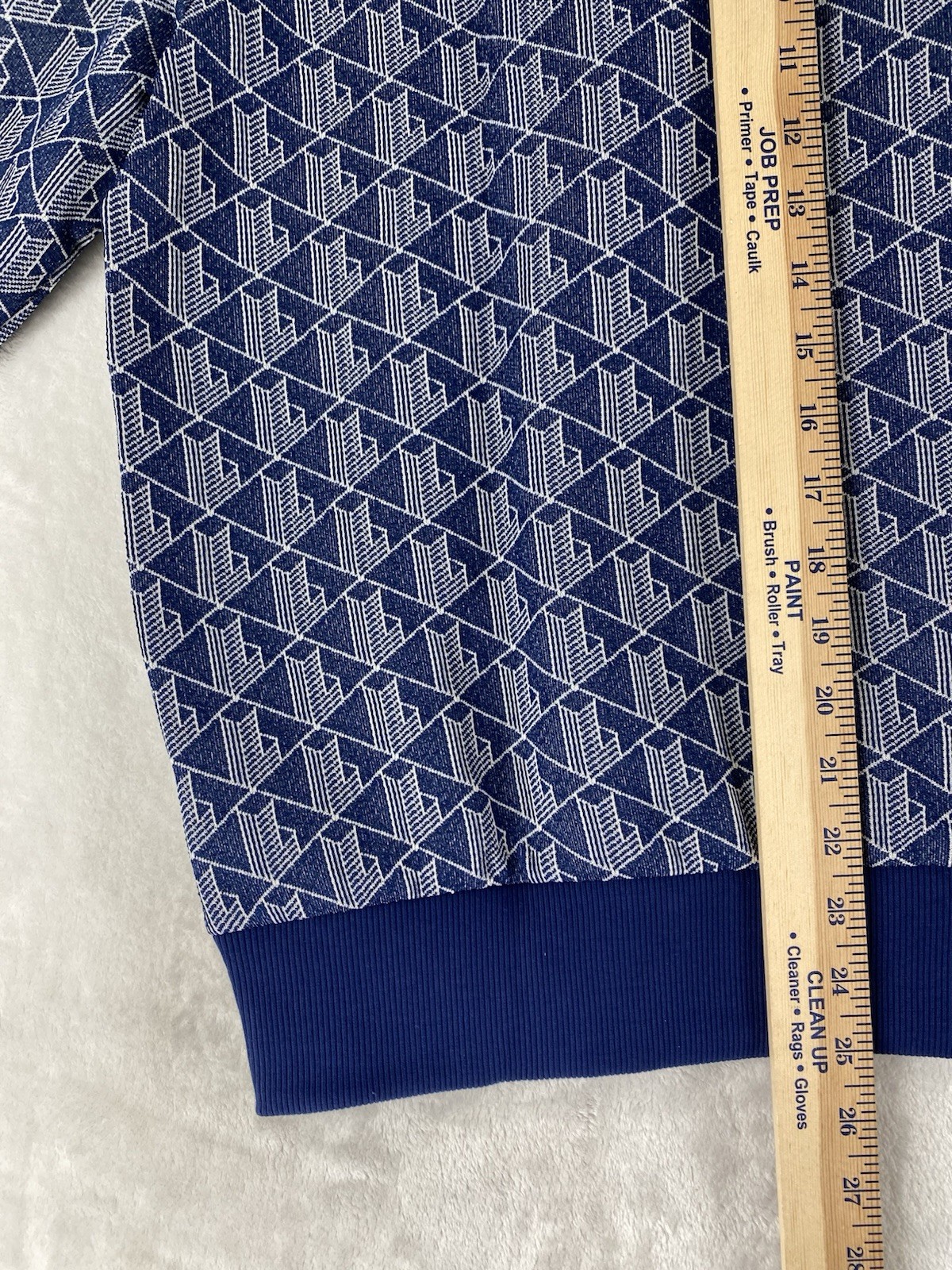 Lacoste Jacket Men's 5 Large Blue Paris Monogram Zip Up Track Golf Tennis $195 thumbnail 14